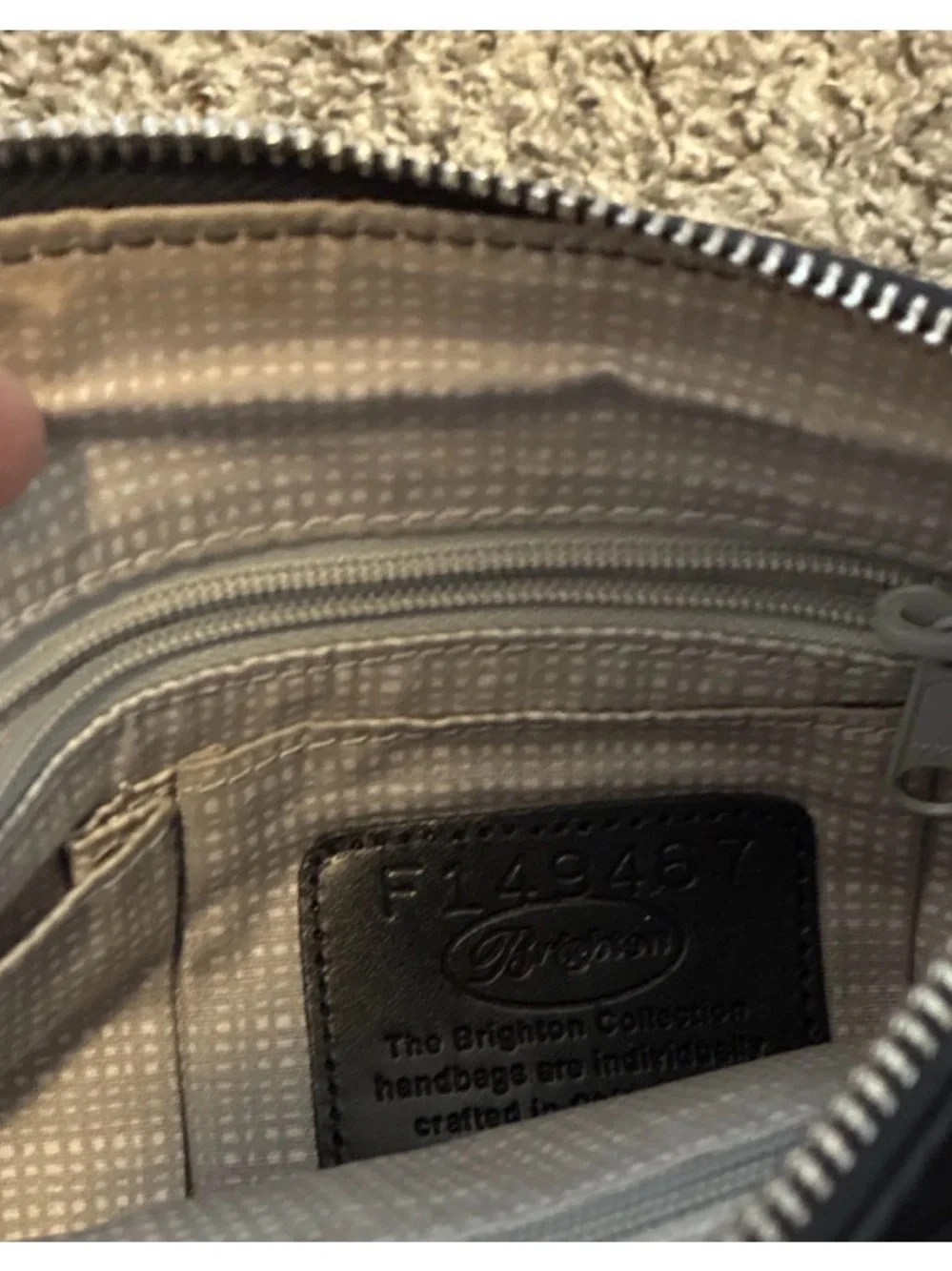 Brighton Black Crossbody Bag with Silver-Tone Accents
